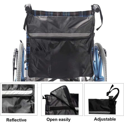 LYHSND-1 Outdoor Portable Wheelchair Hanging Storage Bags(Black)-garmade.com