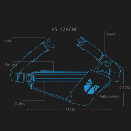 CAN FLY YIPINU Outdoor Fitness Water Bottle Mobile Phone Storage Waist Bag(Black)-garmade.com