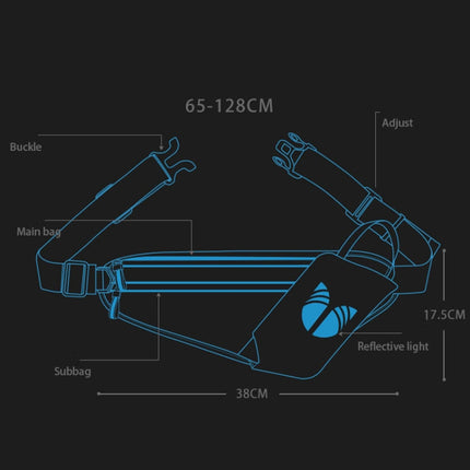 CAN FLY YIPINU Outdoor Fitness Water Bottle Mobile Phone Storage Waist Bag(Silver)-garmade.com