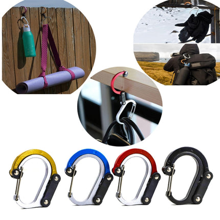 Aluminum Alloy D-type Outdoor Mountaineering Hook, Specification: S (Red)-garmade.com