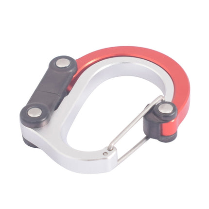 Aluminum Alloy D-type Outdoor Mountaineering Hook, Specification: M (Red)-garmade.com