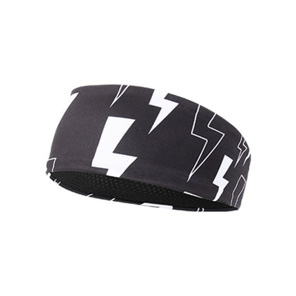 Sports Sweatband Fitness Antiperspirant Headband, Size: Lightning Black-garmade.com