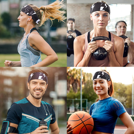 Sports Sweatband Fitness Antiperspirant Headband, Size: Classic Black-garmade.com