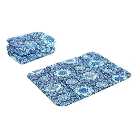 Portable Dirty Park Folding Picnic Mat Moisture-proof and Cool Cushion(Elegant Rhyme Flower)-garmade.com