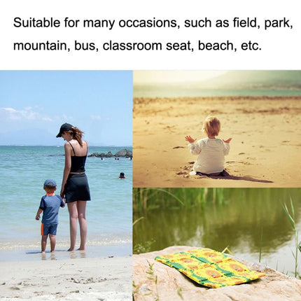 Portable Dirty Park Folding Picnic Mat Moisture-proof and Cool Cushion(Elegant Rhyme Flower)-garmade.com