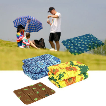 Portable Dirty Park Folding Picnic Mat Moisture-proof and Cool Cushion(Elegant Rhyme Flower)-garmade.com