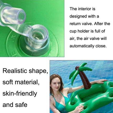 PVC Ice Bar Ice Tray Thickened Floating Bed Water Inflatable Floating Row(Mushroom)-garmade.com
