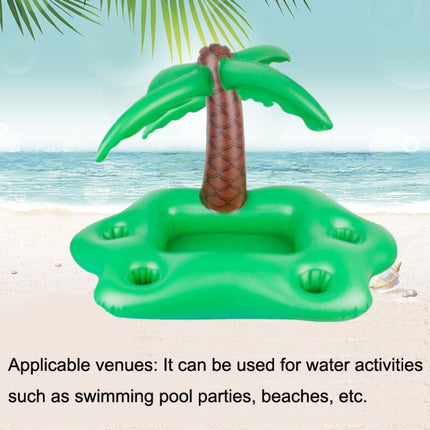 PVC Ice Bar Ice Tray Thickened Floating Bed Water Inflatable Floating Row(Coconut Tree)-garmade.com