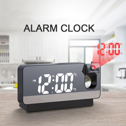 S282 Multifunctional Silent Electronic Digital Projection Clock(White Shell White Light)-garmade.com