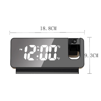 S282 Multifunctional Silent Electronic Digital Projection Clock(White Shell Green Light)-garmade.com