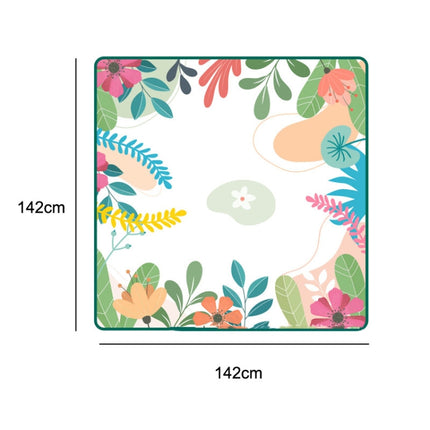 Outdoor Camping Thickened Moisture-proof Pad Portable Waterproof Picnic Cloth(Plant Flower)-garmade.com