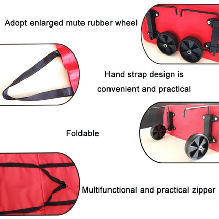 Portable Shopping Cart Foldable Tote With Wheels(Orange)-garmade.com