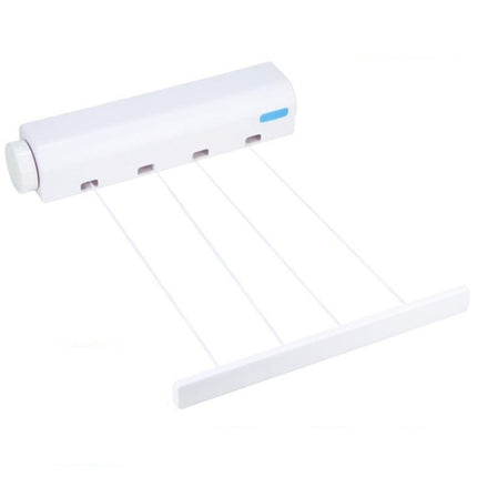 Spring Automatic Retractable Clothesline Drying Rack Towel Rack,Style: Four Wired-garmade.com