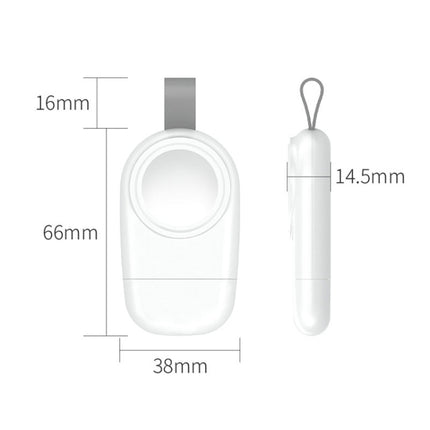 USB Portable Wireless Magnetic Suction Charger For Apple Watch 1/2/3/4/5/6/7/SE(White)-garmade.com