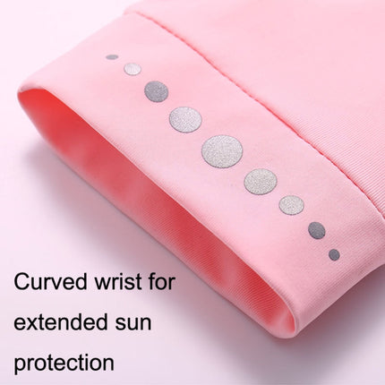 1 Pair XC-14 Riding Driving Sunscreen Anti-UV Fingerless Ice Silk Gloves, Style: Line (Pink)-garmade.com