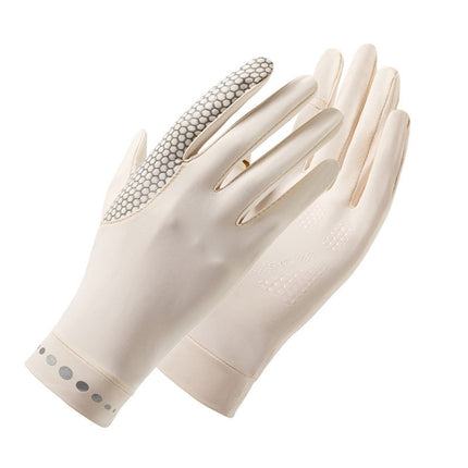 1 Pair XC-14 Riding Driving Sunscreen Anti-UV Fingerless Ice Silk Gloves, Style: Honeycomb (Yellow)-garmade.com