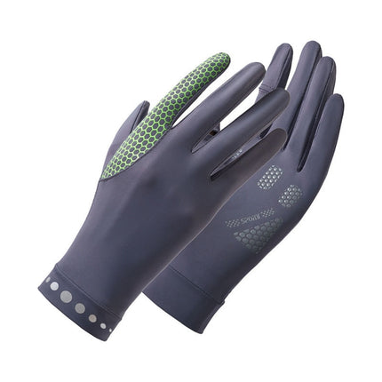 1 Pair XC-14 Riding Driving Sunscreen Anti-UV Fingerless Ice Silk Gloves, Style: Honeycomb (Dark Gray)-garmade.com