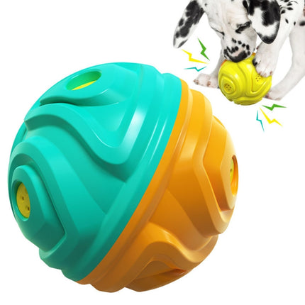 Dog Toothbrush Sound Molar Ball Texture Meteorite Dog Toy(Blue Orange)-garmade.com