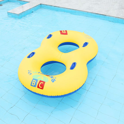 Inflatable Two People Lovers Couples Swimming Ring Pool Float Chair Seat 110 x 160cm-garmade.com