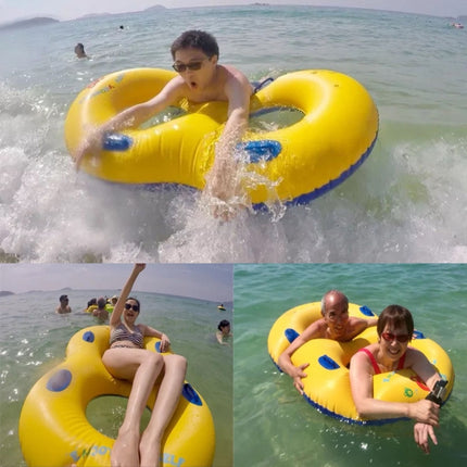 Inflatable Two People Lovers Couples Swimming Ring Pool Float Chair Seat 110 x 160cm-garmade.com