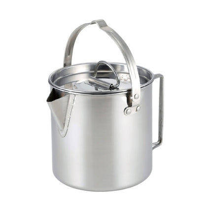 CW-307 Portable Stainless Steel Picnic Cooker Kettle Teapot Hanging Pot(Silver)-garmade.com