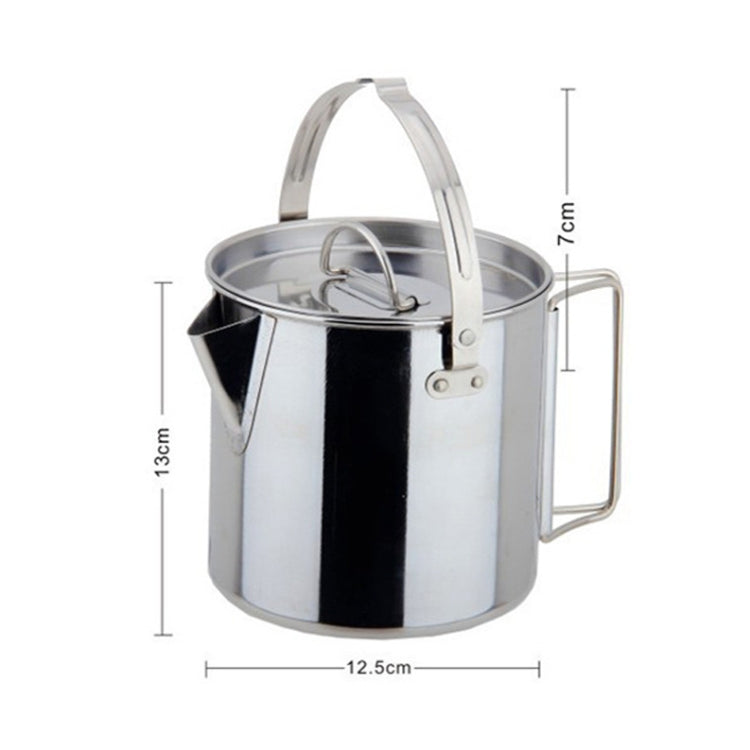 CW-307 Portable Stainless Steel Picnic Cooker Kettle Teapot Hanging Pot(Silver)