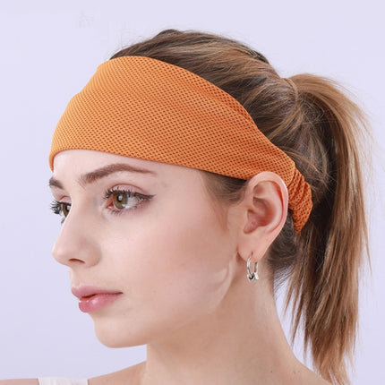3 PCS Cold Feeling Sports Hairband Fitness Sweat-absorbing Belt(824 Orange Yellow)-garmade.com