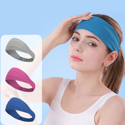 3 PCS Cold Feeling Sports Hairband Fitness Sweat-absorbing Belt(824 Rose Red)-garmade.com