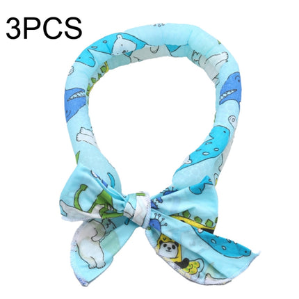 3 PCS Summer Cooling Bandana Neck Wraps Scarf For Women Men Kids Pet, Color: Blue Bottom Bear-garmade.com