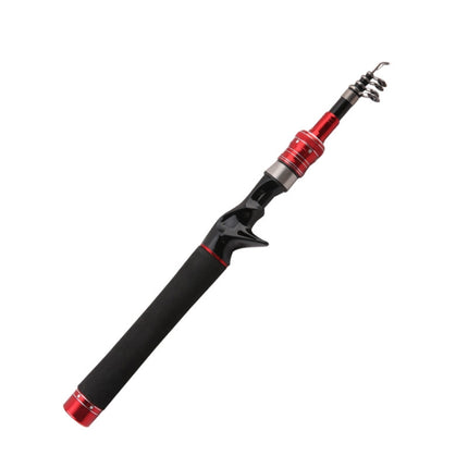 Telescopic Lure Rod Mini Fishing Rod Portable Fishing Tackle, Length: 1.5m(Red Curved Handle)-garmade.com