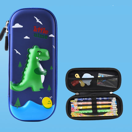 Uime EVA 3D Multi-compartment Pencil Case Stationery Box Children School Supplies(Green Dinosaur)-garmade.com