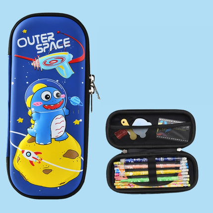 Uime EVA 3D Multi-compartment Pencil Case Stationery Box Children School Supplies(Happy Planet Dragon)-garmade.com