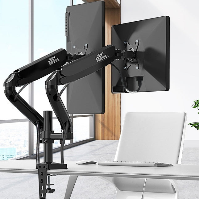 KALOC Computer Monitor Desktop Double Screen Air Pressure Lifting Bracket-garmade.com