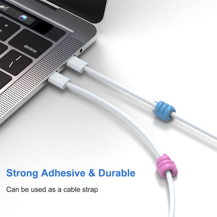 10 PCS Non-punching And Non-marking Adhesive Thumb Hook Cable Organizer(Pink)-garmade.com