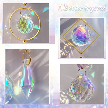 5 PCS Sun Star Moon Garden Crystal Ornament(No. 2)-garmade.com