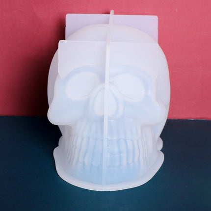 D804 Epoxy Mould Skull Candle Silicone Mould-garmade.com