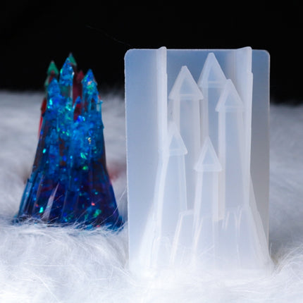 D581 DIY Crystal Drops 3D Castle Silicone Mold-garmade.com