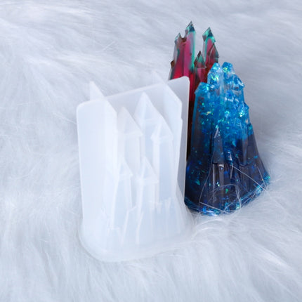 D581 DIY Crystal Drops 3D Castle Silicone Mold-garmade.com
