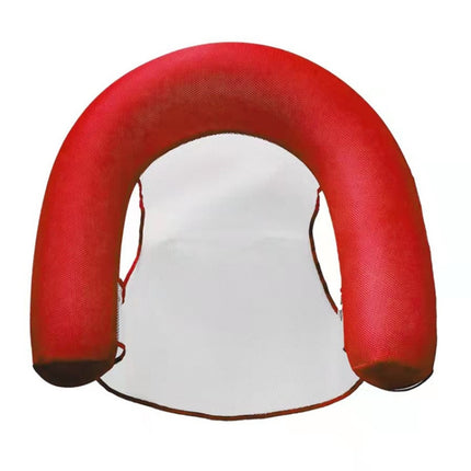 Inflatable Water Sofa Reclining Chair Floating Bed Foldable Hammock With Net(Red)-garmade.com