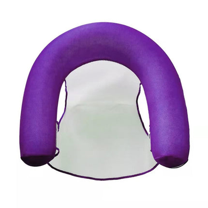 Inflatable Water Sofa Reclining Chair Floating Bed Foldable Hammock With Net(Purple)-garmade.com