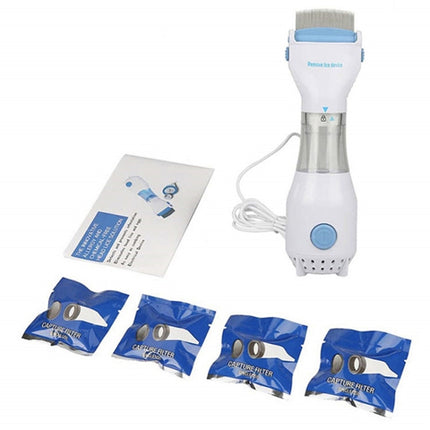 Electric Flea Comb Puppies Fleas Treatment Safe Pets Kill for Dogs Cats US Plug-garmade.com