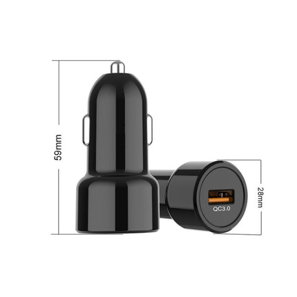 IBD321-Q3 Universal Fireproof Mobile Phone Car Charger, Model: QC3.0 18W-garmade.com