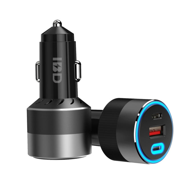 IBD353 Multifunctional Flame Retardant Car Phone Charger, Model: 1U2C 130W-garmade.com