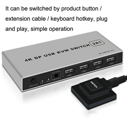 4K KYSW59 60HZ DP USB KVM Switch 2-in-1 Computer Sharing Device-garmade.com