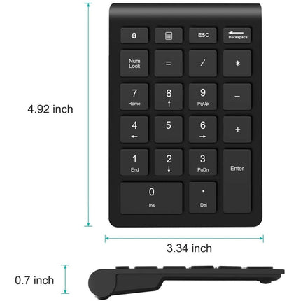 BT304 22 Keys Laptop Mini Wireless Keyboard, Spec: Bluetooth (Black)-garmade.com