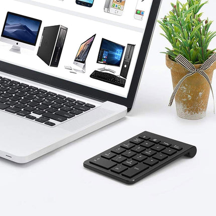 BT304 22 Keys Laptop Mini Wireless Keyboard, Spec: Bluetooth (Silver Black)-garmade.com