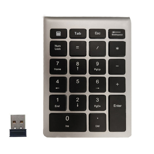 BT304 22 Keys Laptop Mini Wireless Keyboard, Spec: 2.4G (Silver Black)-garmade.com
