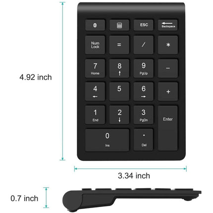 BT304 22 Keys Laptop Mini Wireless Keyboard, Spec: 2.4G (Silver Black)-garmade.com