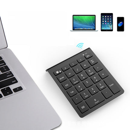 BT302 28 Keys Laptop Mini Wireless Keyboard, Spec: Bluetooth (Black)-garmade.com