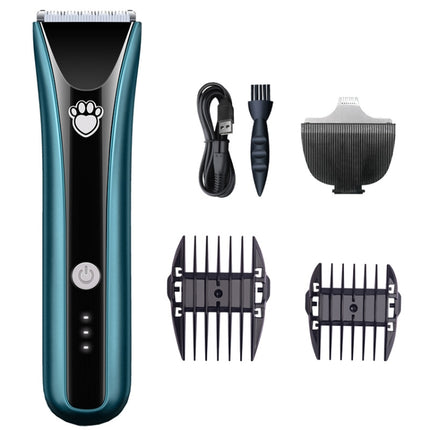 Waterproof Pet Shaver Dog Electric Hair Clipper, Specification: Package 4(Blue)-garmade.com